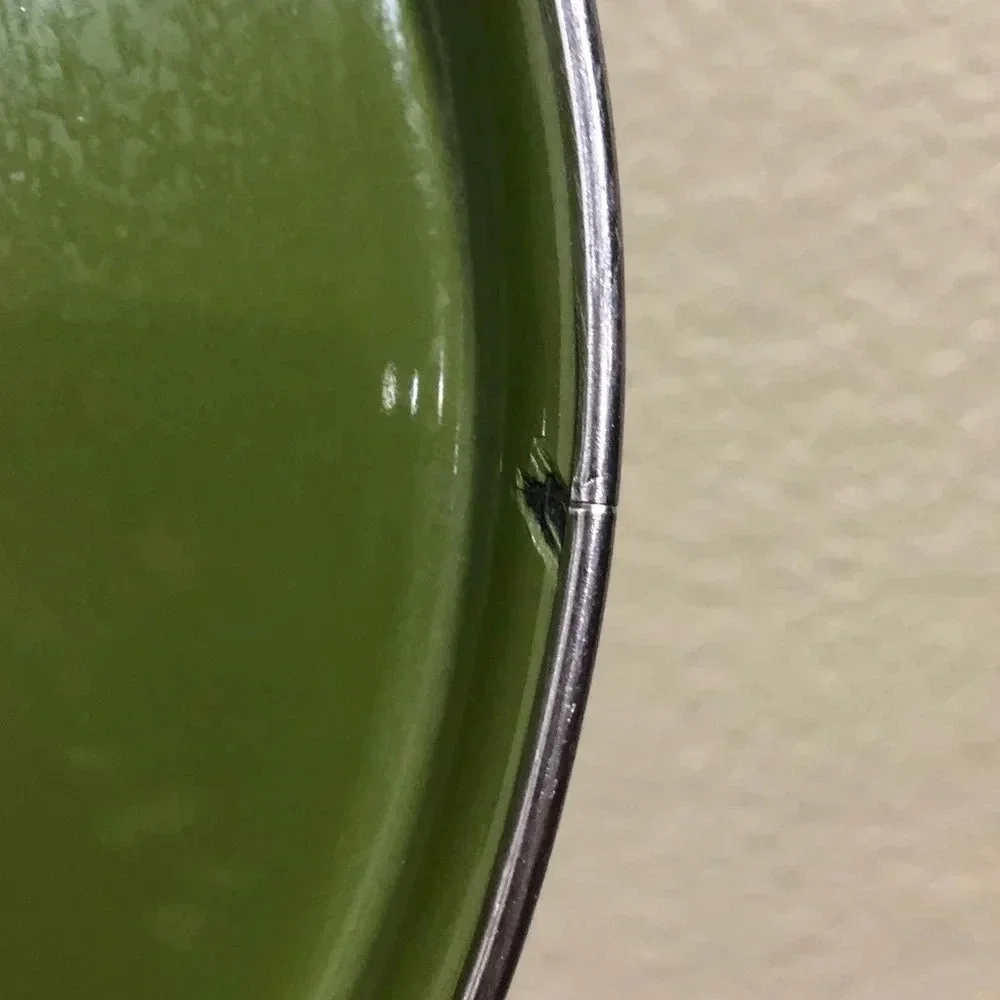 VTG SUPER RARE AVOCADO 70s REPLACEMENT LID WITH SQUARE KNOB HOLDER